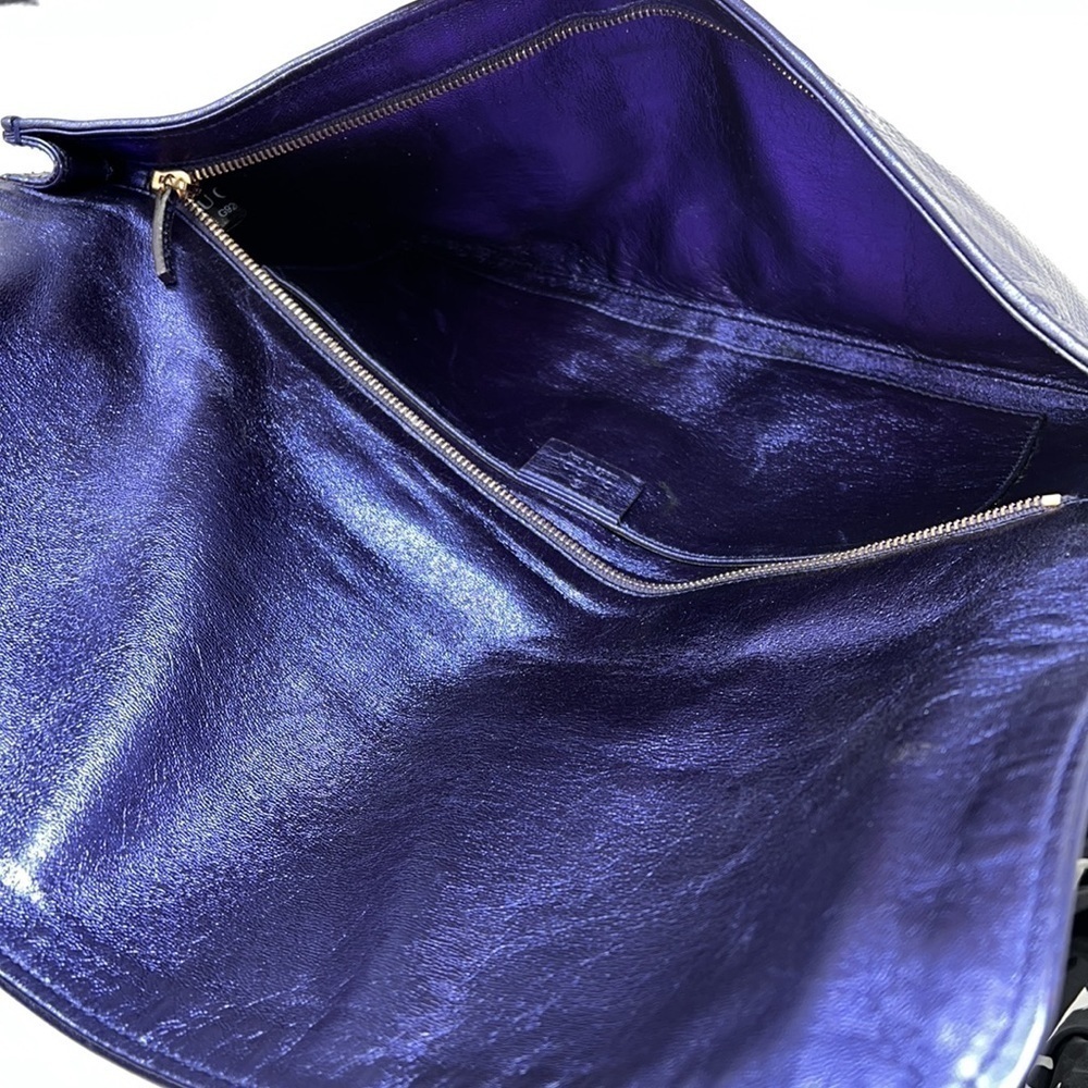 Gucci Malika Large Python Snakeskin Deep Metallic… - image 12